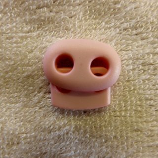 Kordelstopper - 2 Loch - oval 24 mm rosa